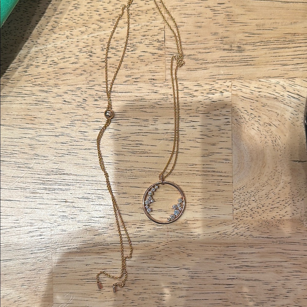 Swarovski Rose Gold Necklace with Clear Crystals